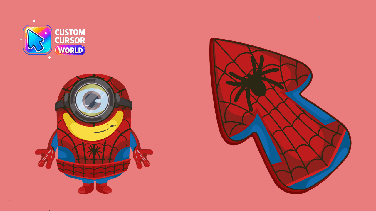 Прев'ю курсор-паку: Minion Spider-Man Custom Cursor Pack for Browsers