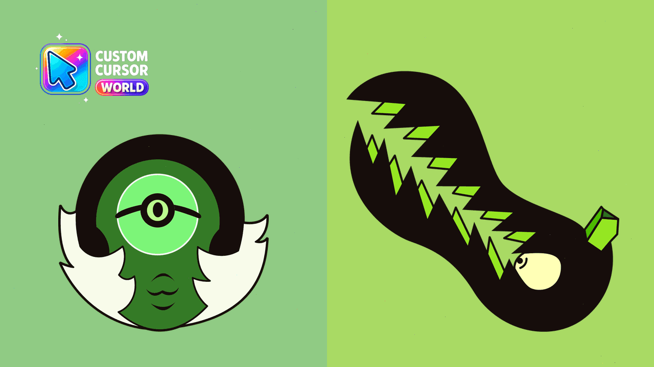 Прев'ю курсор-паку: Cosmic Cursor Pack - Nephrite Gem Inspired Custom Cursor for