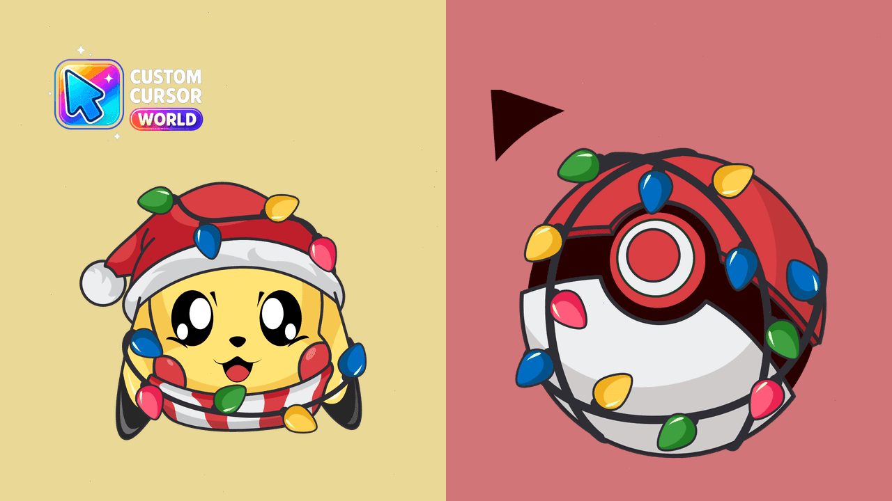 Прев'ю курсор-паку: Pikachu New Year Cursor Pack for Chrome & Edge