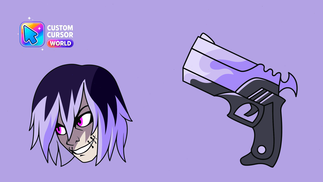 Прев'ю курсор-паку: Nix Undead Gunslinger Cursor Pack - Custom Scythe & Blasters