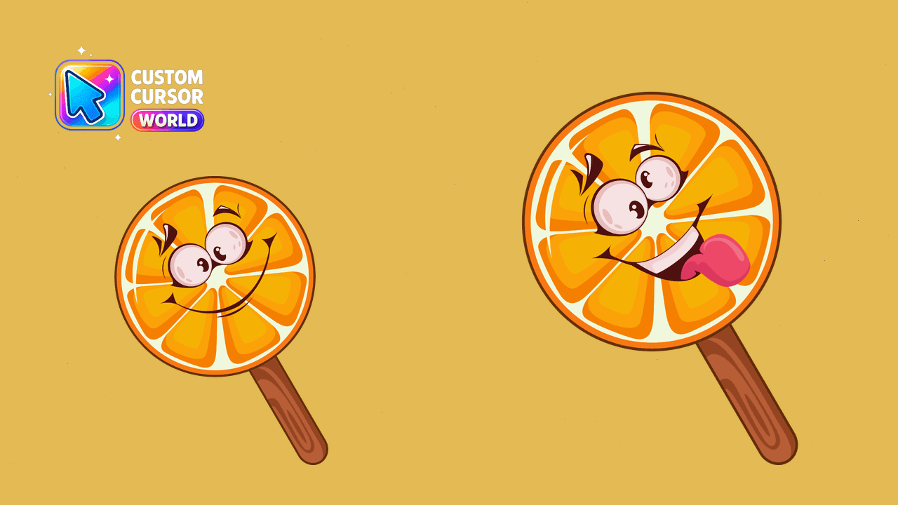 Прев'ю курсор-паку: Orange Cursor Pack - Ice Cream Collection for Chrome & Edge