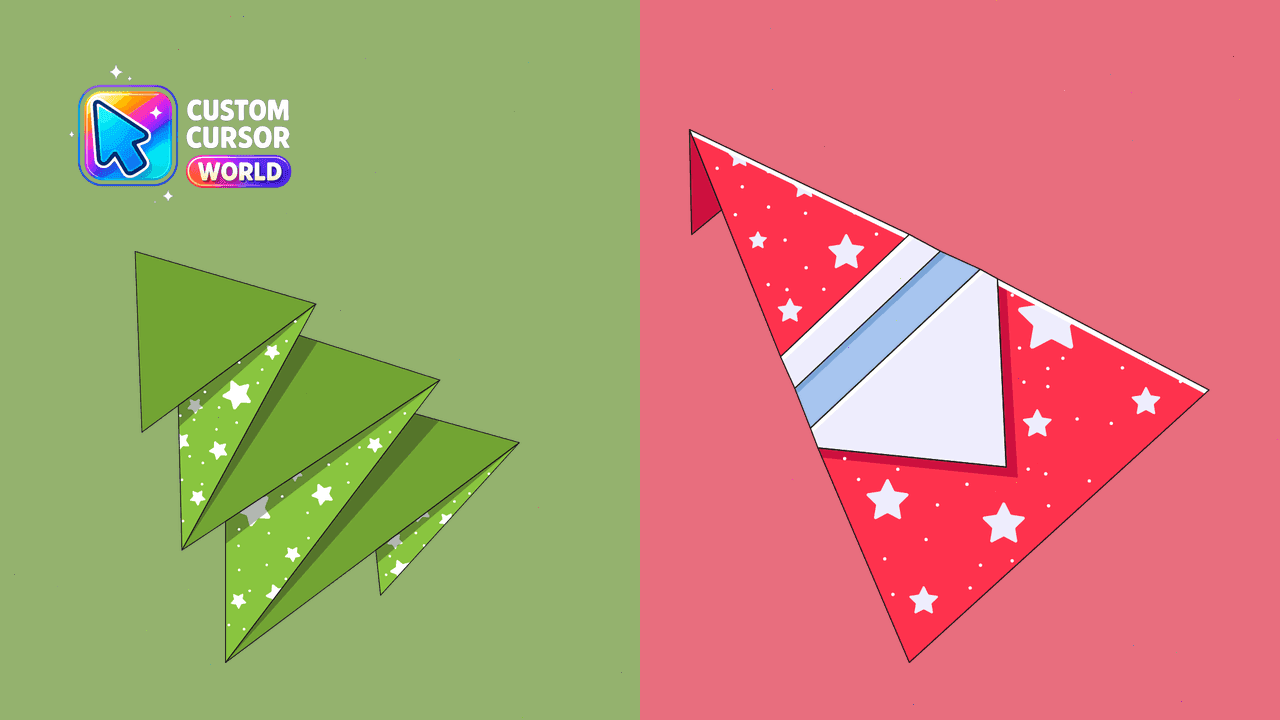 Прев'ю курсор-паку: Origami Christmas Tree Custom Cursor Pack