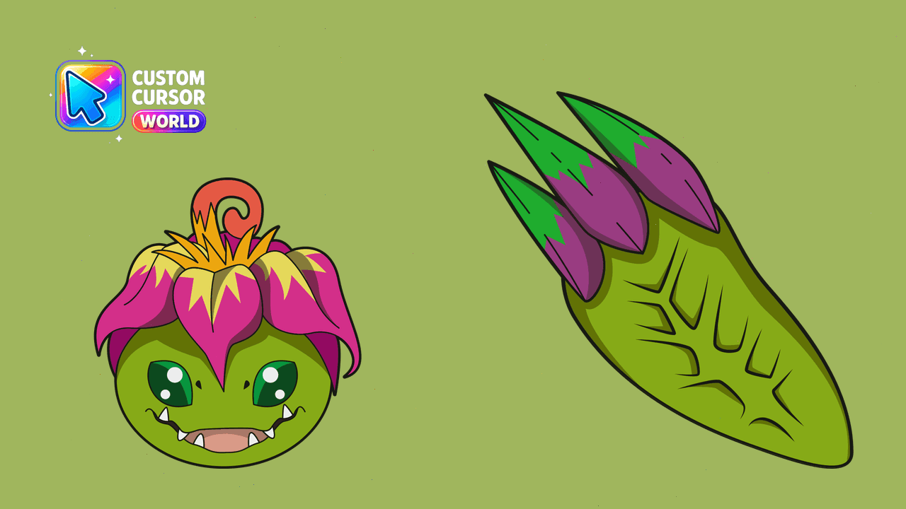 Прев'ю курсор-паку: Palmon Digimon Custom Cursor Pack for Chrome