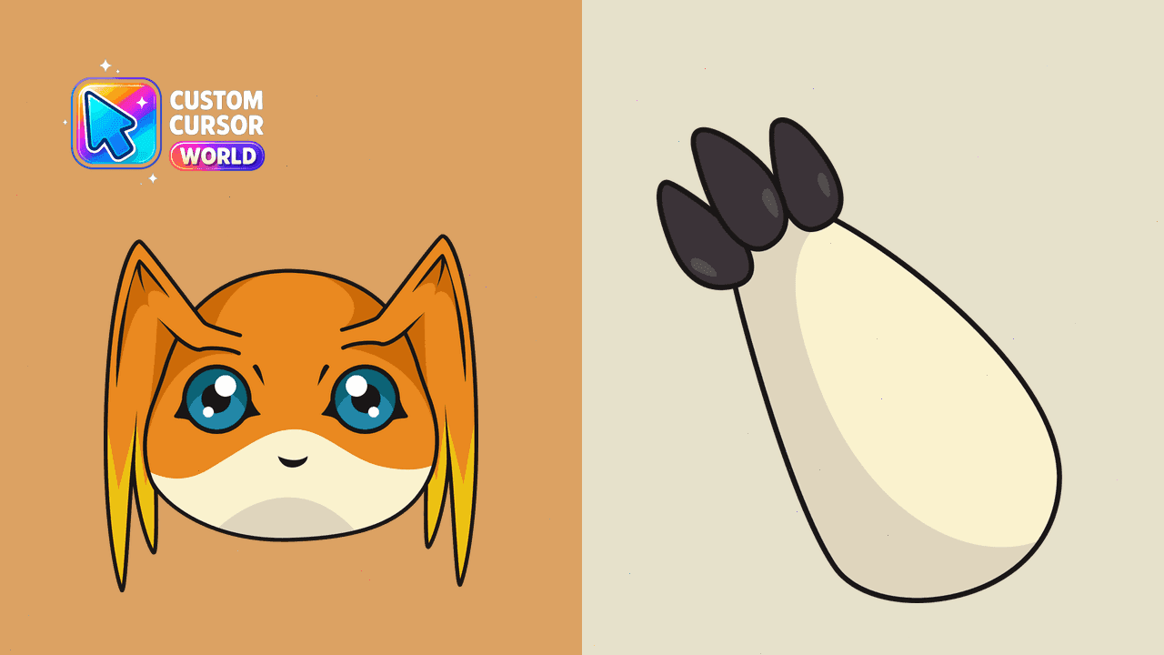 Прев'ю курсор-паку: Custom Cursor Pack - Patamon for Chrome and Edge