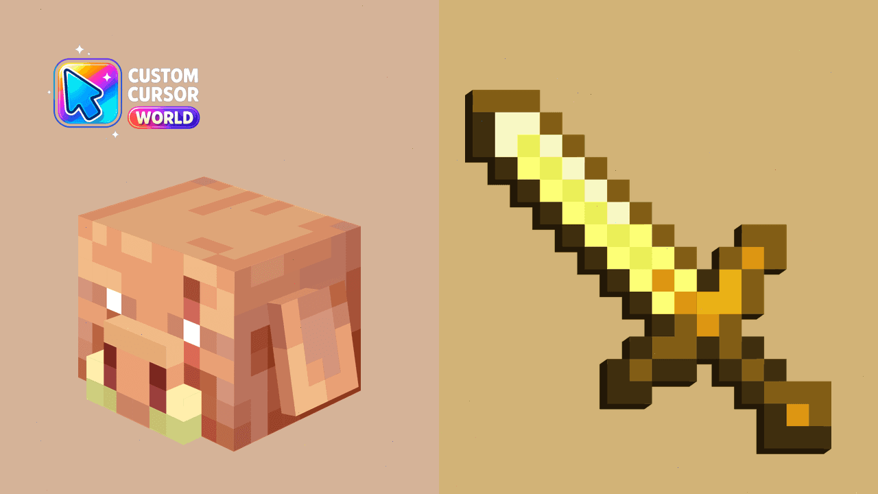 Прев'ю курсор-паку: Piglin Cursor Pack for Chrome