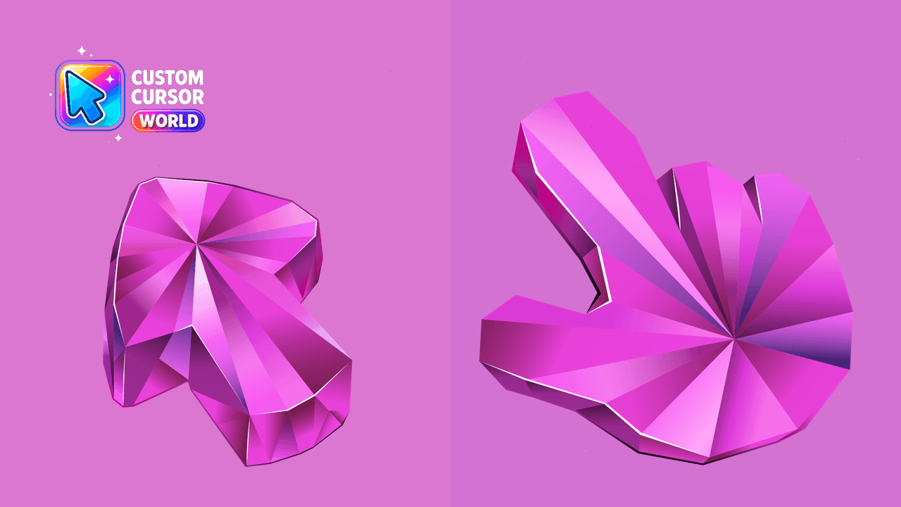 Прев'ю курсор-паку: Stylish Pink Sapphire Cursor Pack for Chrome & Edge