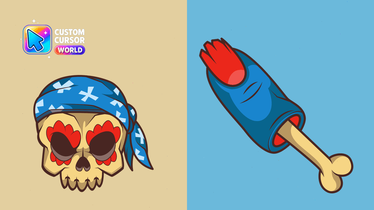 Прев'ю курсор-паку: Custom Pirate Skull Cursor Pack for Chrome and Edge