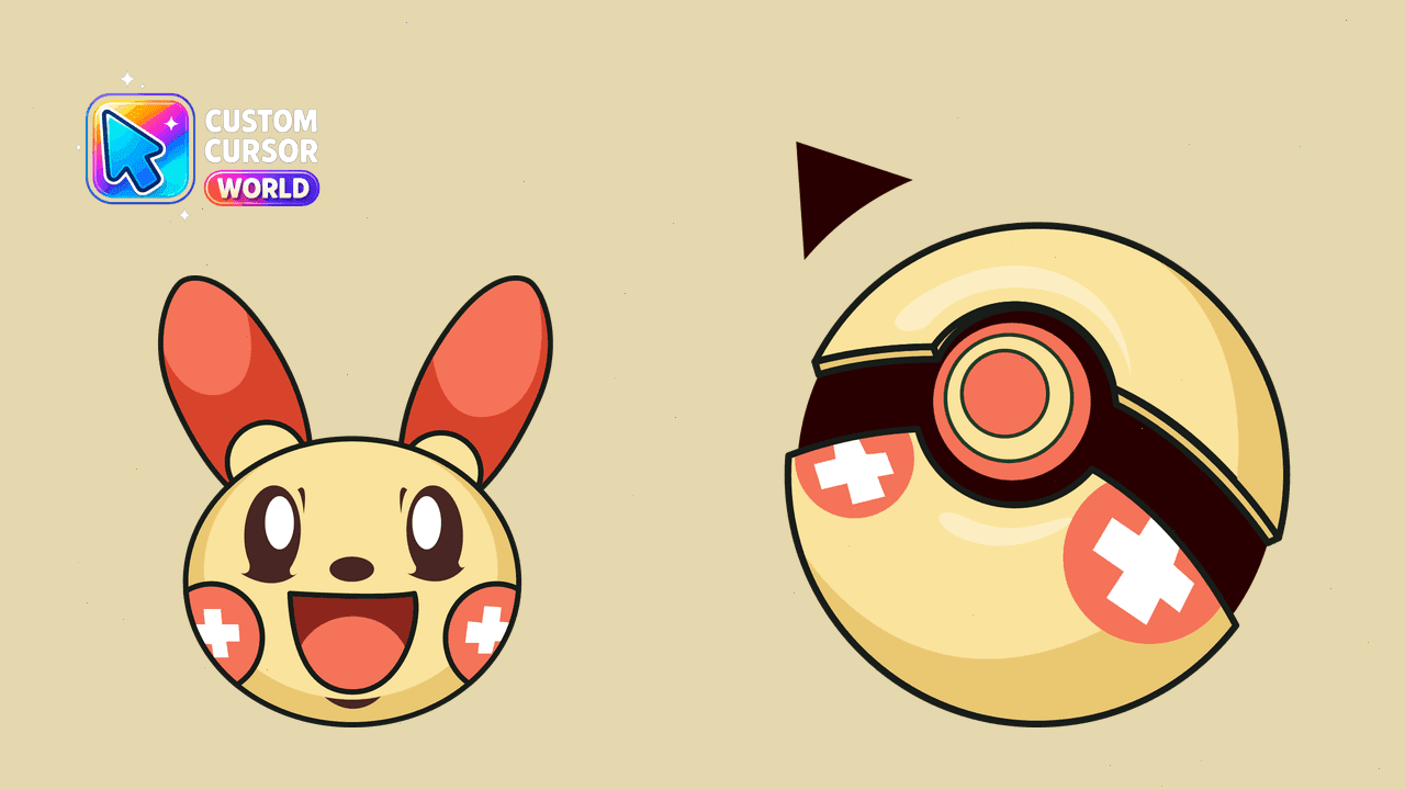 Прев'ю курсор-паку: Plusle Custom Cursor Pack - Cheerful Pokémon Mouse & Hover