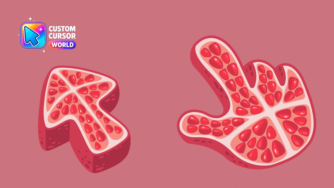 Прев'ю курсор-паку: Custom Pomegranate Cursor Pack