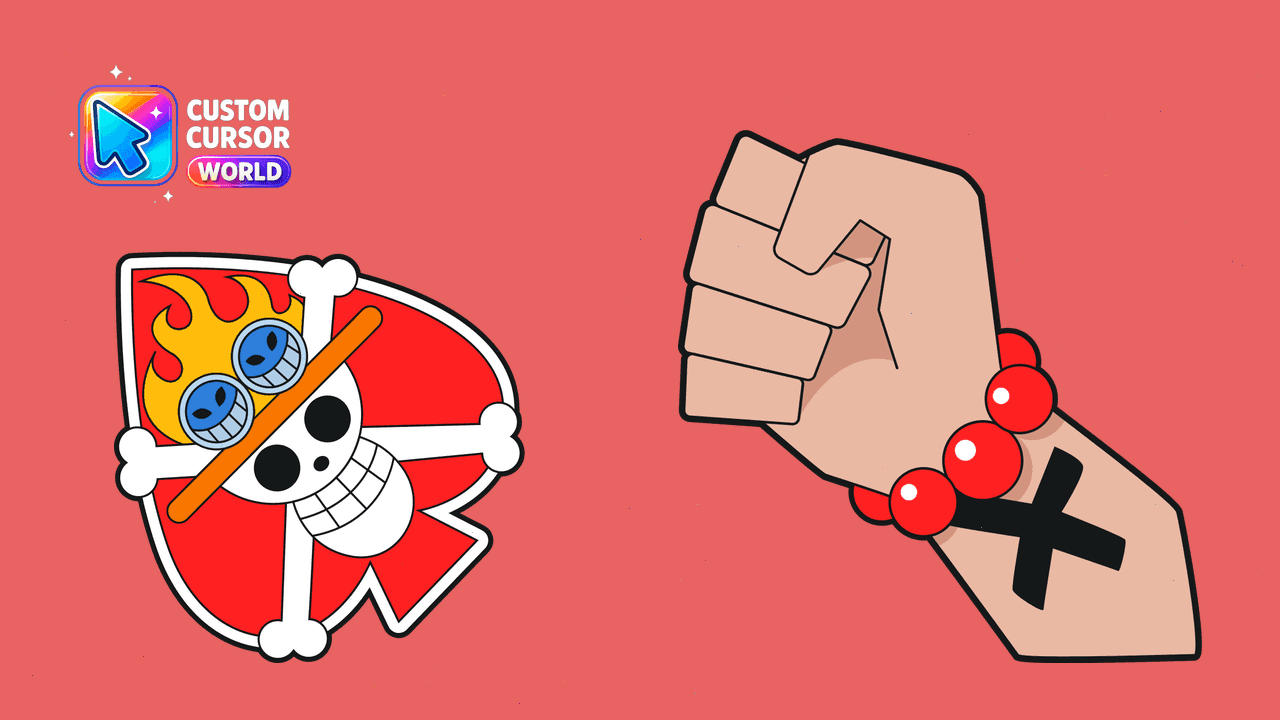 Прев'ю курсор-паку: Custom Cursor Pack - Portgas D Ace Flag for Chrome and Edge