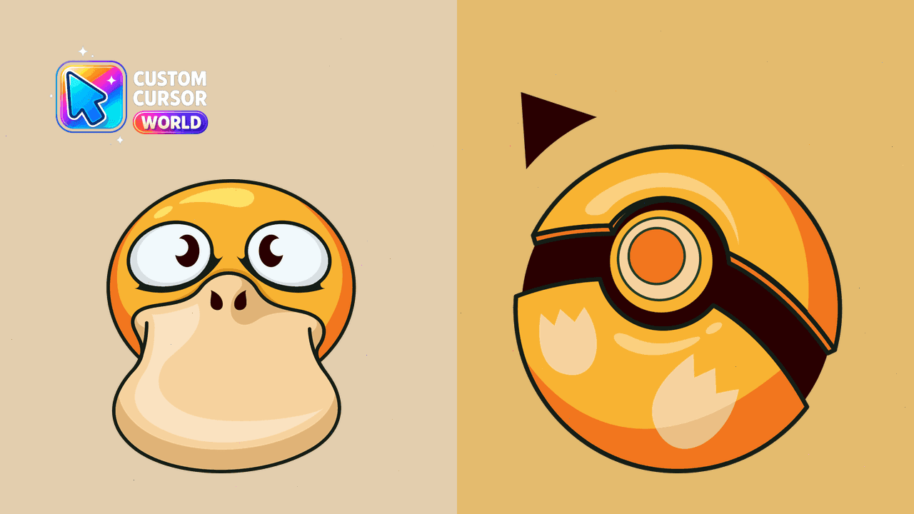 Прев'ю курсор-паку: Psyduck Custom Cursor Pack for Chrome & Edge