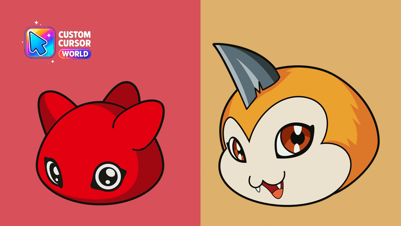 Прев'ю курсор-паку: Punimon & Tunomon Custom Cursor Pack for Chrome & Edge