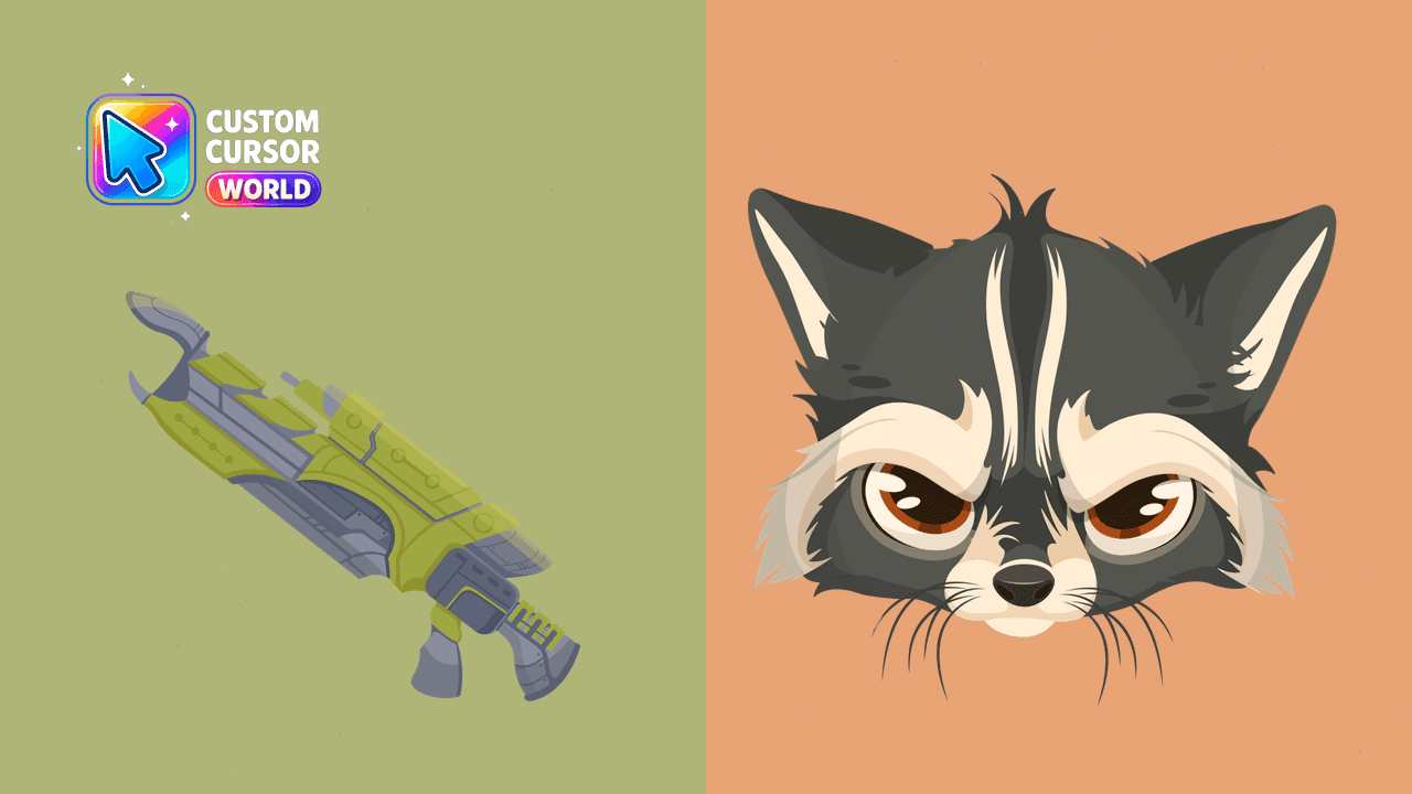Прев'ю курсор-паку: Rocket Raccoon Custom Cursor Pack