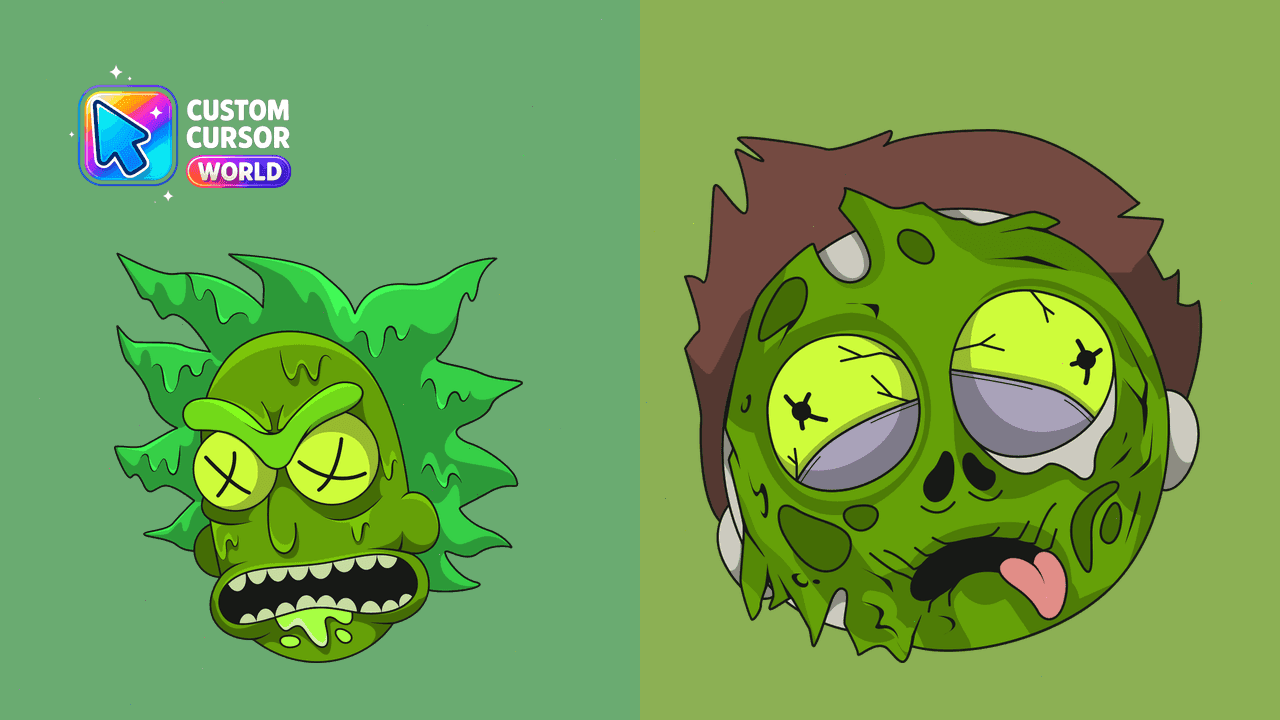 Прев'ю курсор-паку: Rick and Morty Zombies Custom Cursor Pack