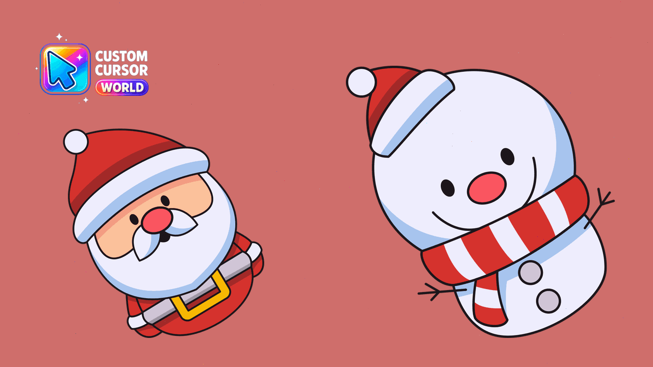 Прев'ю курсор-паку: Festive Cursor Pack - Santa & Snowman Edition