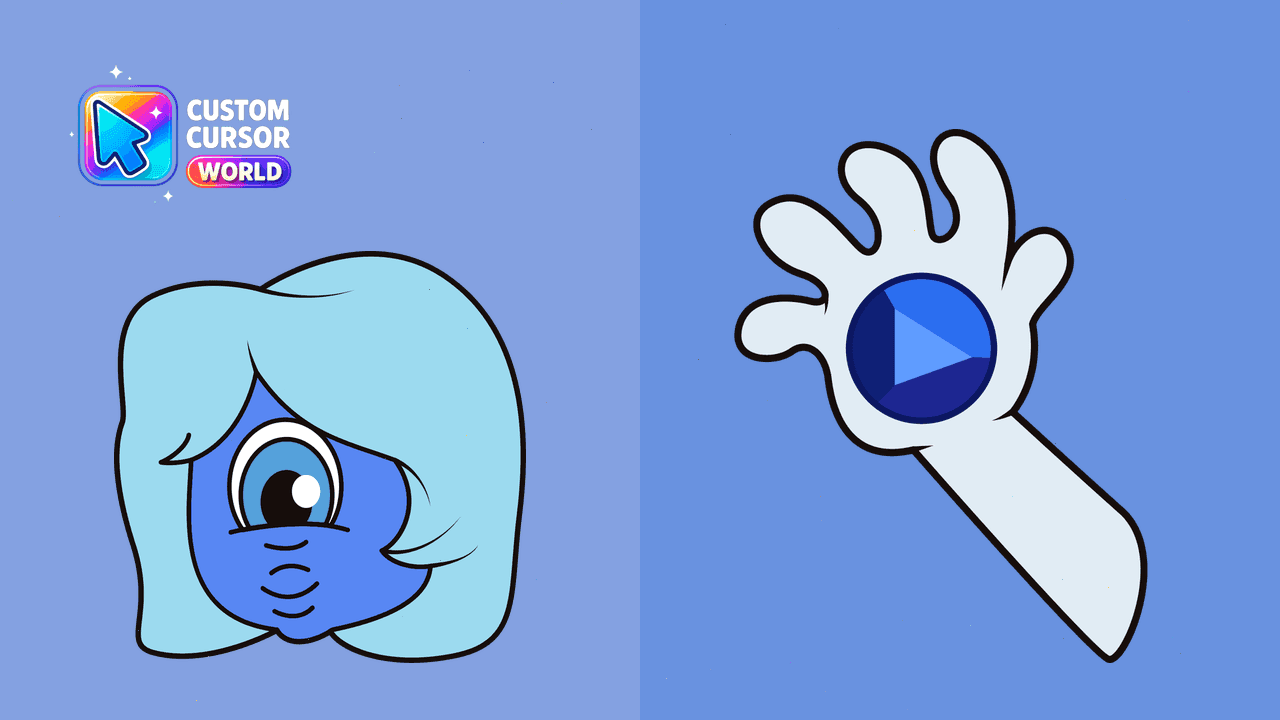 Прев'ю курсор-паку: Custom Sapphire Chrome Cursor Pack