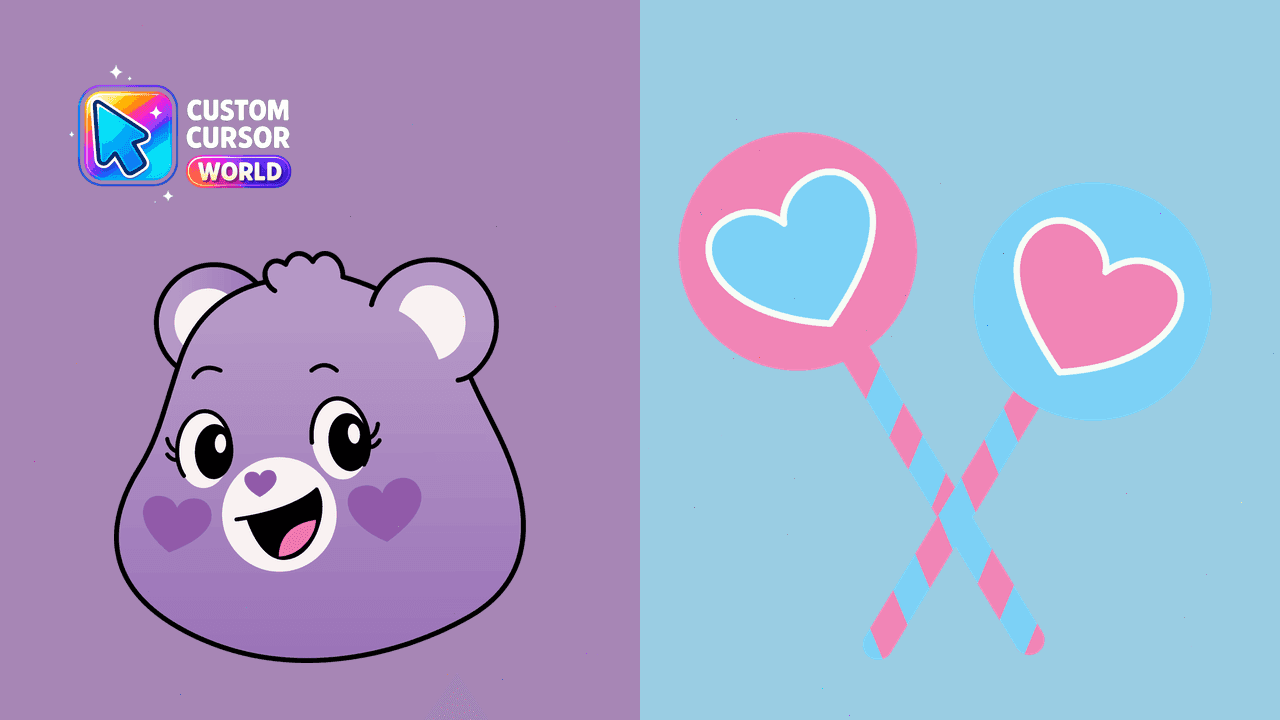 Прев'ю курсор-паку: Lavender Share Bear Custom Cursor Pack