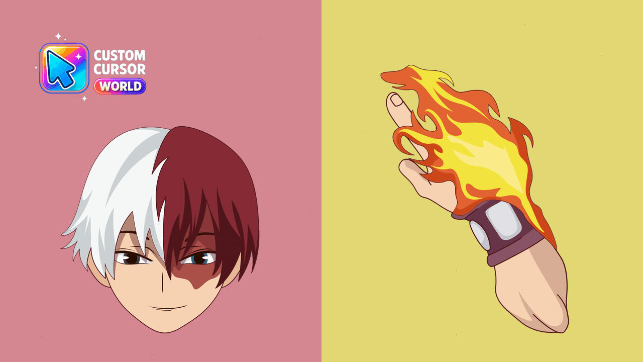 Прев'ю курсор-паку: Shoto Todoroki Custom Cursor Set