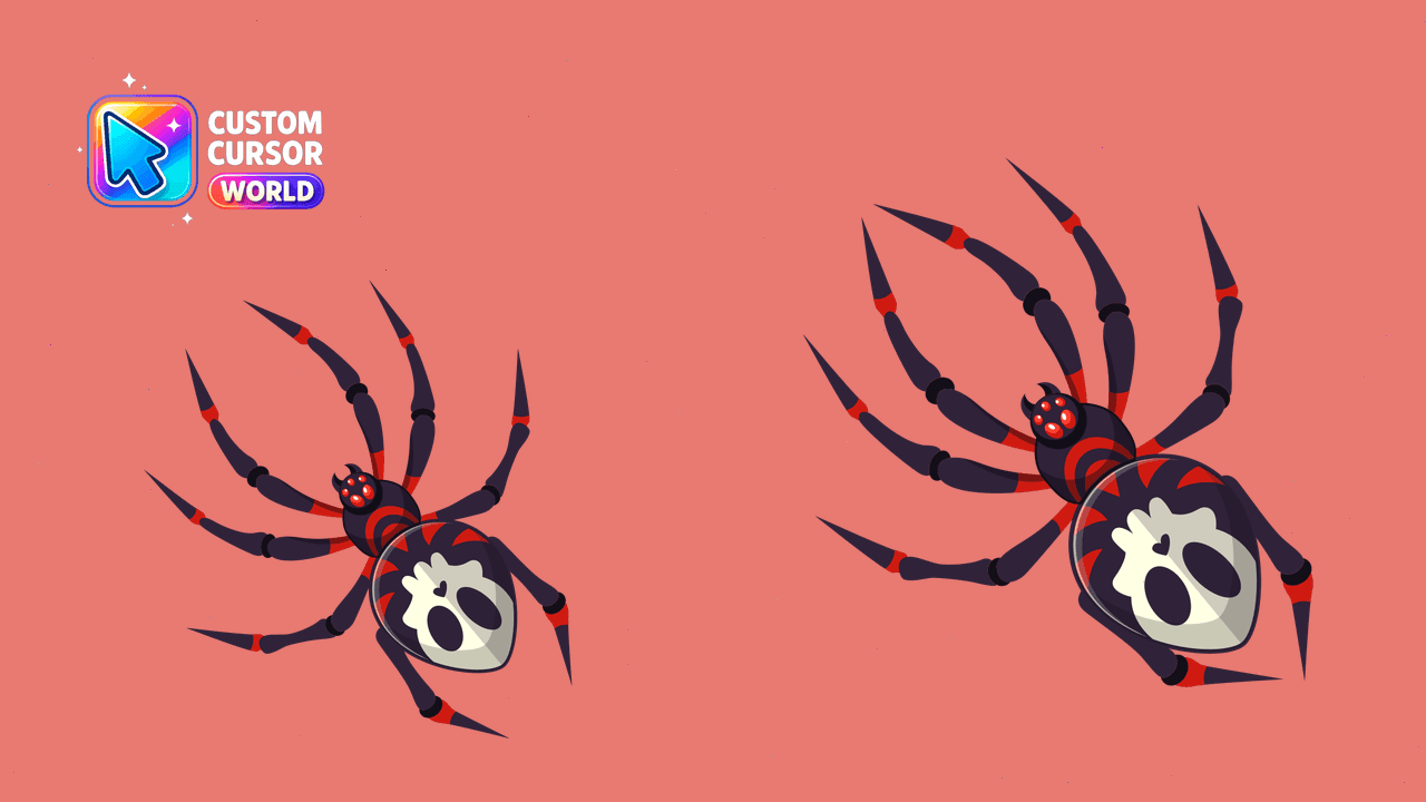 Прев'ю курсор-паку: Halloween Cursor Pack - Skull Spider