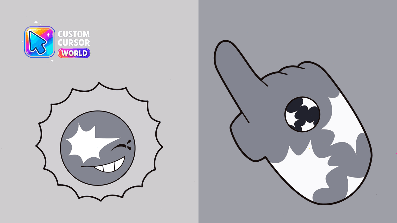Прев'ю курсор-паку: Custom Cursor Pack - Snowflake Obsidian Inspired by Steven U