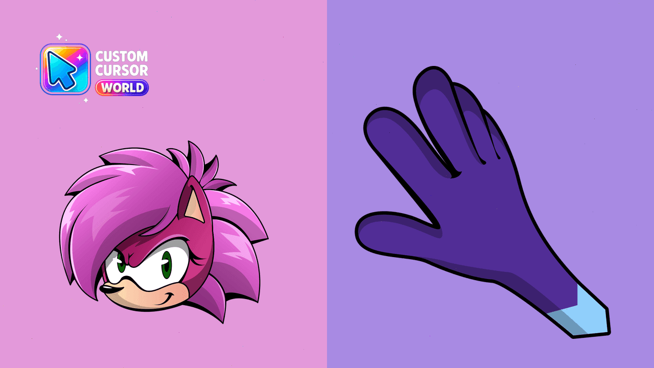 Прев'ю курсор-паку: Sonic Sister Cursor Pack - Sonia Edition