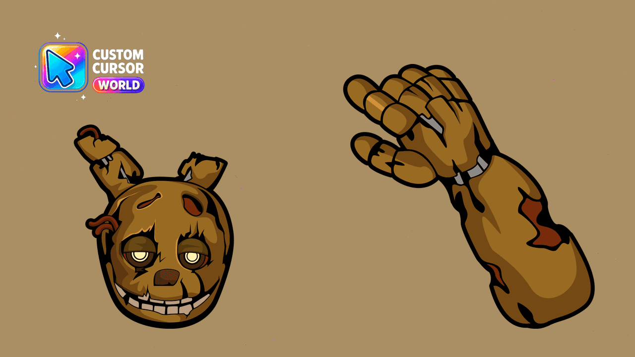 Прев'ю курсор-паку: Custom Cursor Springtrap for Chrome & Edge