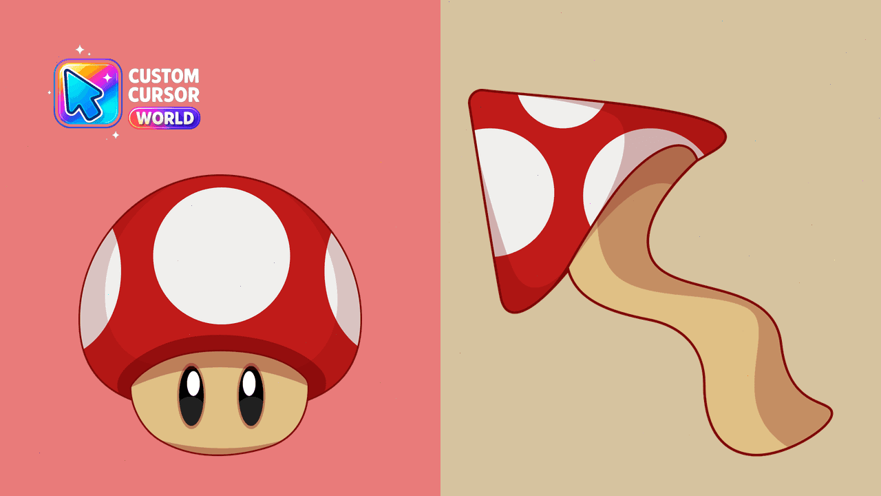 Прев'ю курсор-паку: Custom Super Mushroom Cursor Pack