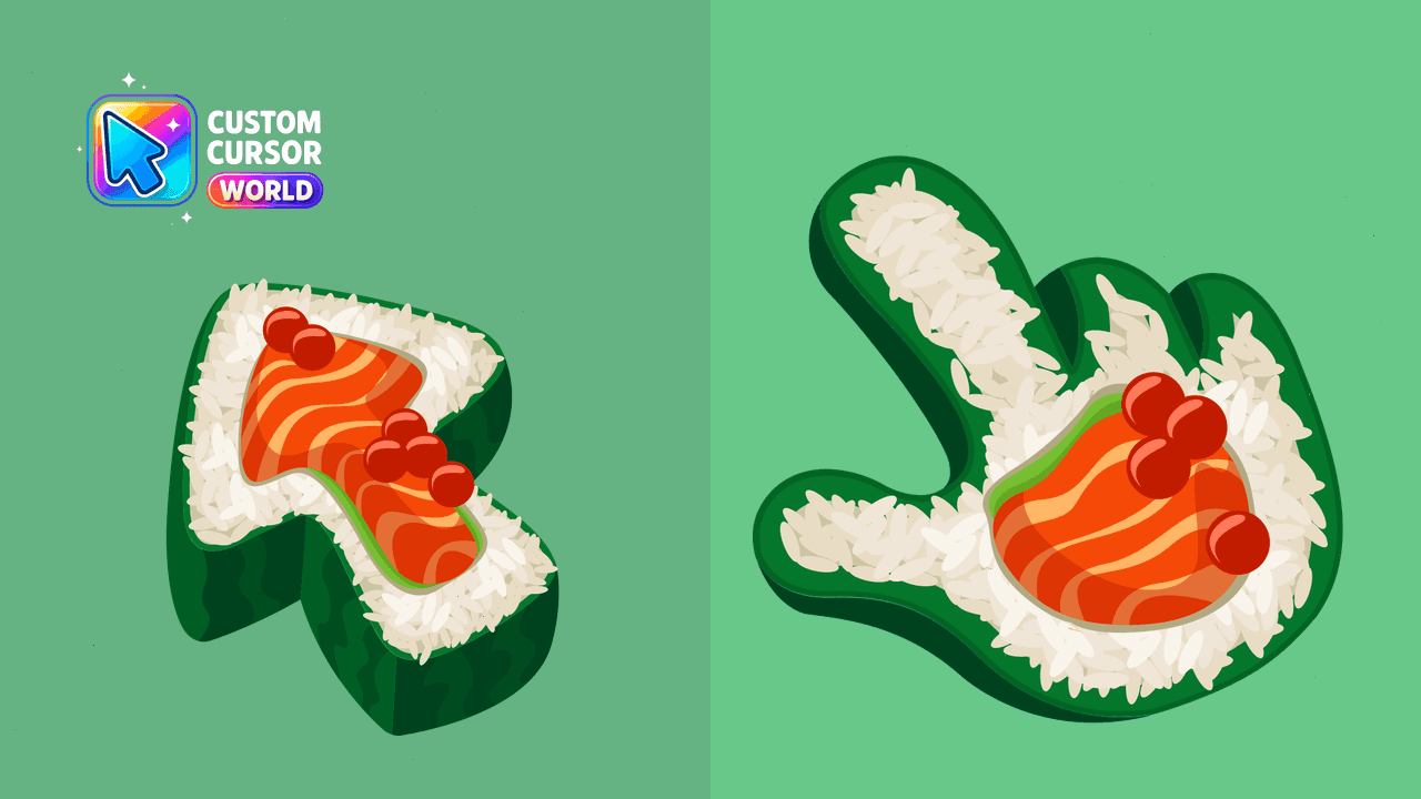 Прев'ю курсор-паку: Sushi Texture Custom Cursor Pack