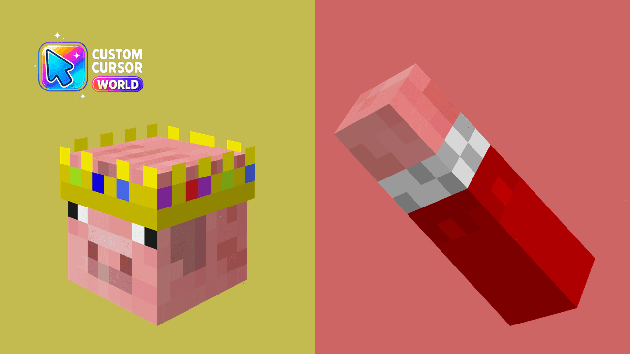Прев'ю курсор-паку: Custom Minecraft Cursor Pack - Technoblade Edition