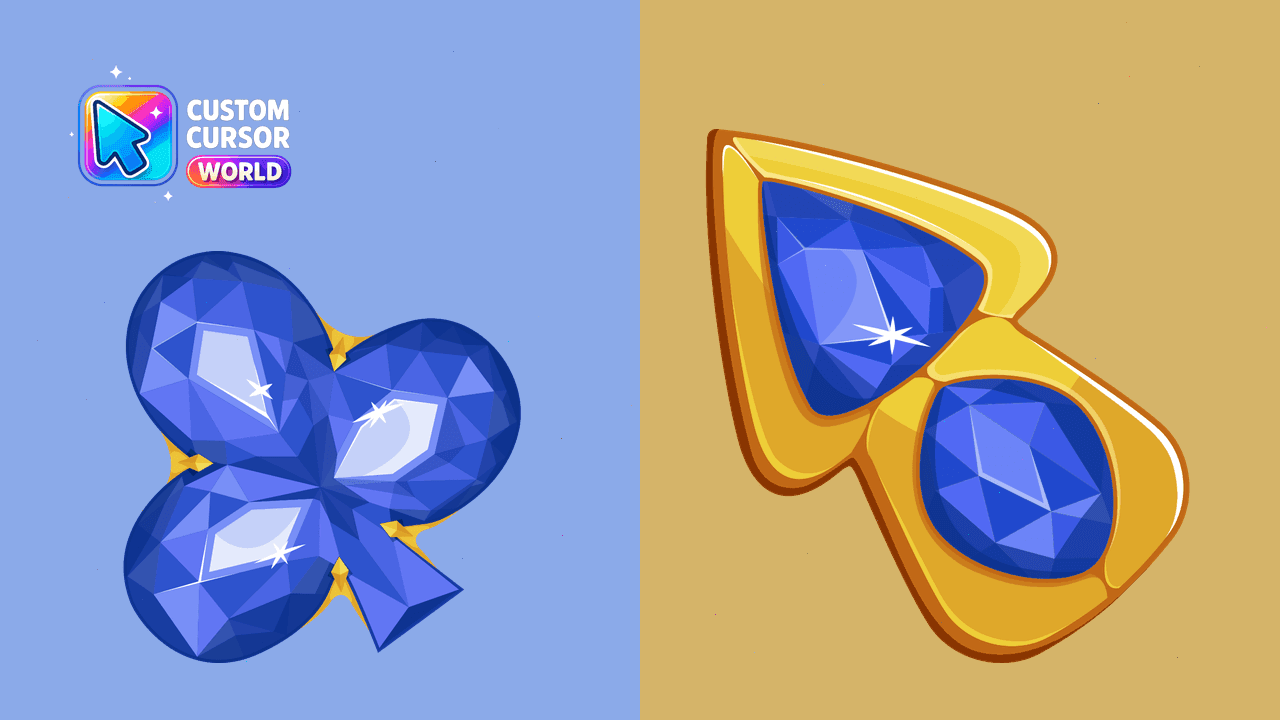 Прев'ю курсор-паку: Custom Cursor Pack - The Blue Diamond for Chrome