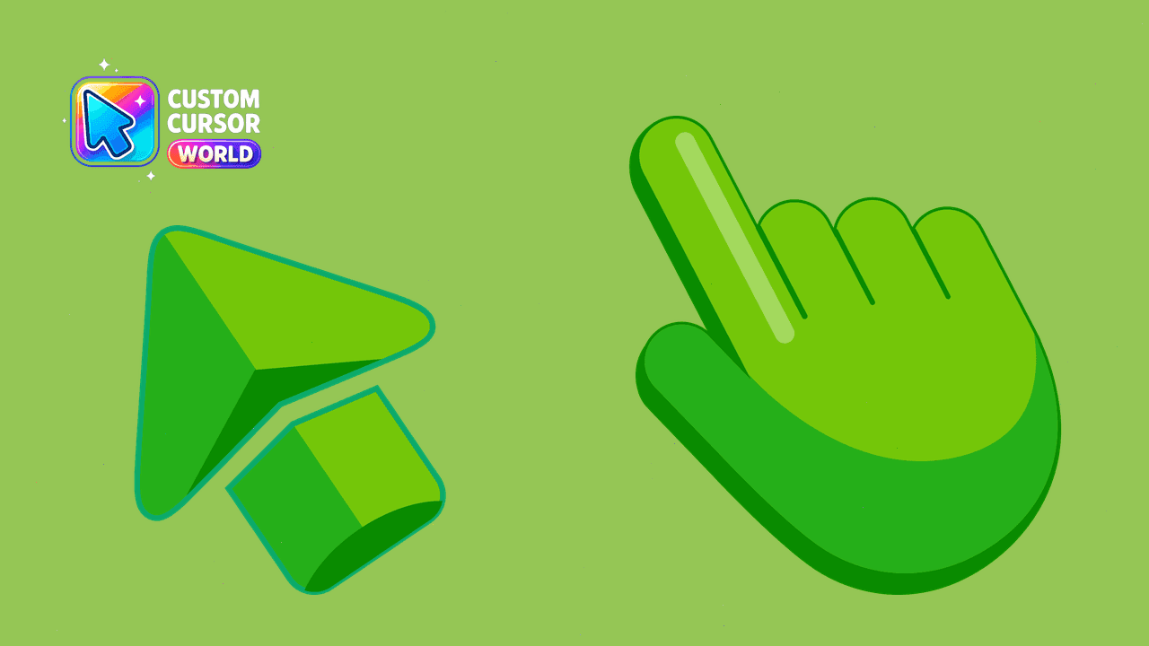 Прев'ю курсор-паку: The Green Cursor Pack - Custom Mouse Pointers Collection