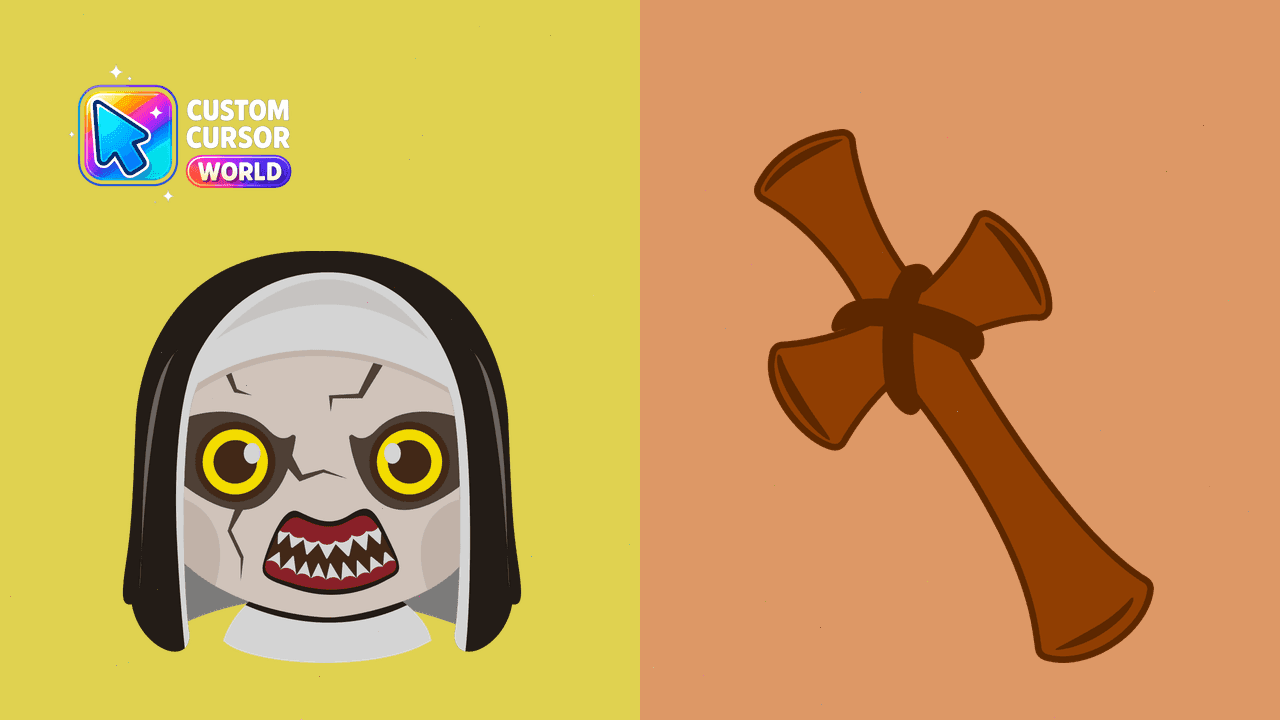 Прев'ю курсор-паку: Halloween Custom Cursor Pack - The Nun Demonic Edition