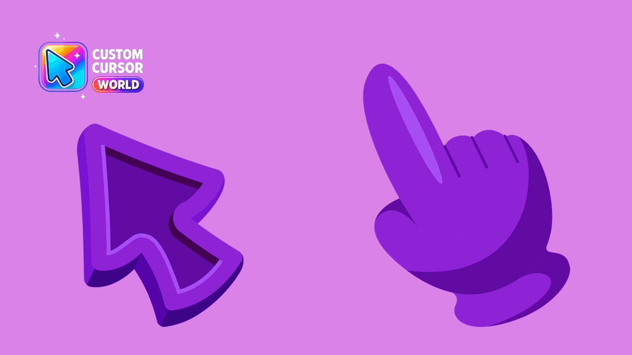Прев'ю курсор-паку: Purple Cursor Pack for Chrome and Edge