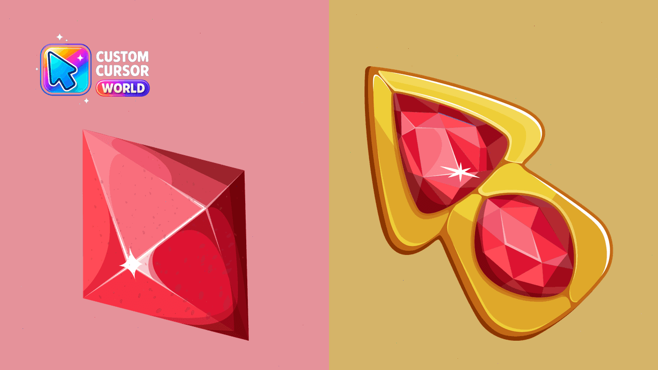 Прев'ю курсор-паку: The Red Diamond Custom Cursor Pack for Web Browsers