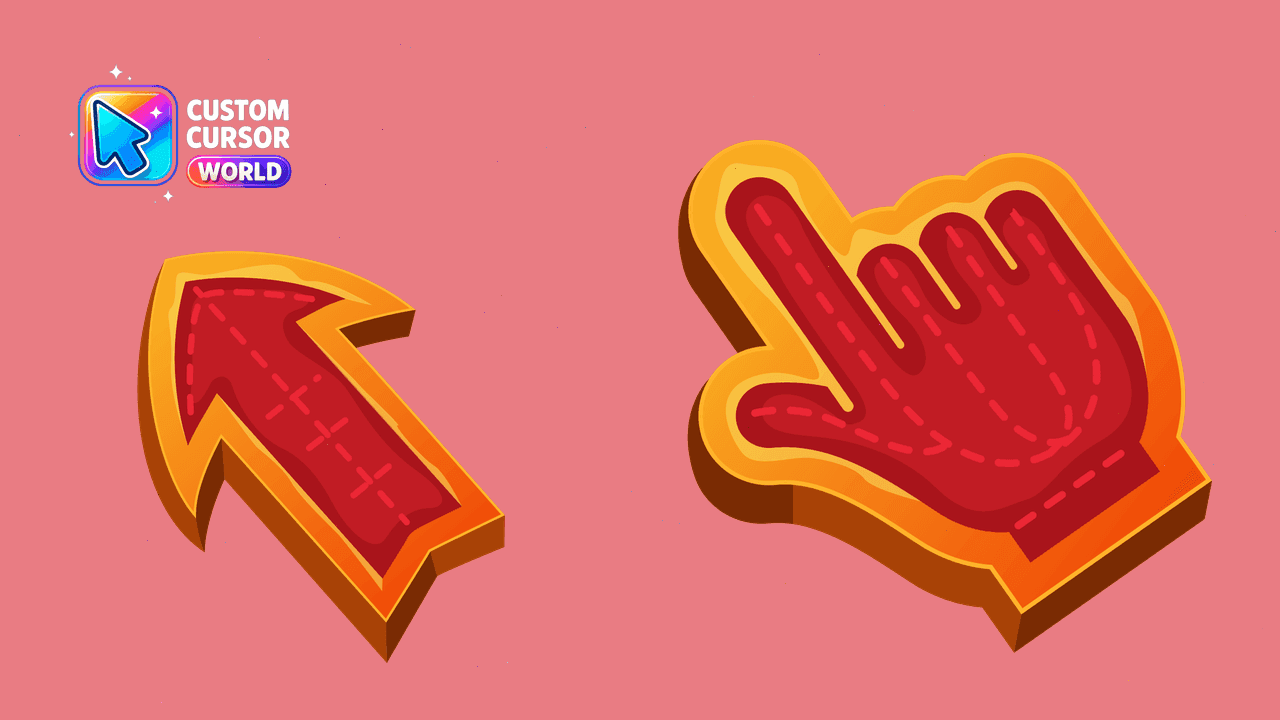 Прев'ю курсор-паку: Vibrant Red Custom Cursor Pack for Chrome
