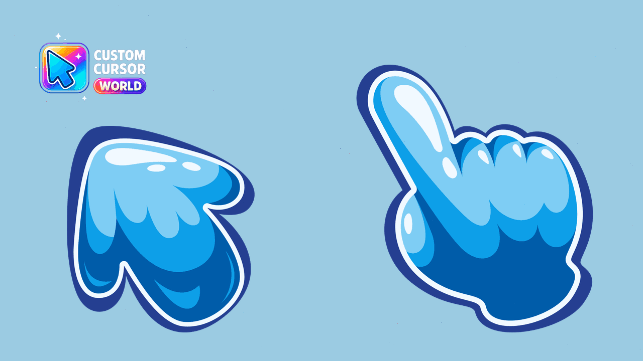 Прев'ю курсор-паку: The Water Custom Cursor Pack for Chrome & Edge