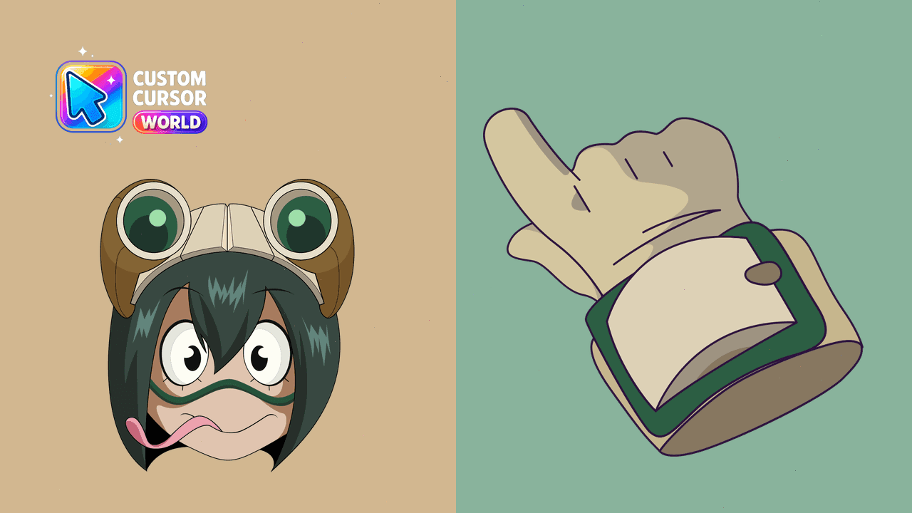 Прев'ю курсор-паку: Tsuyu Asui Custom Cursor Pack - My Hero Academia Collection
