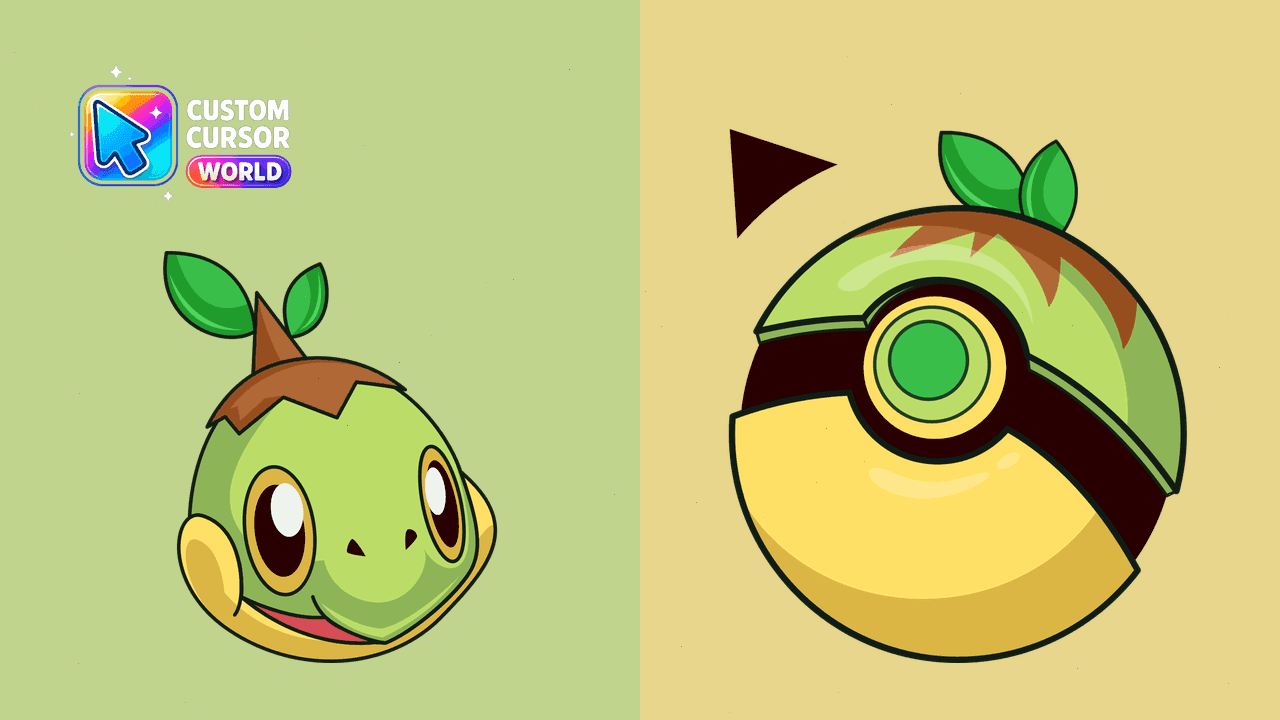 Прев'ю курсор-паку: Turtwig Custom Cursor Pack for Chrome