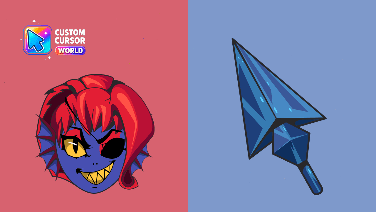 Прев'ю курсор-паку: Undertale Undyne Custom Cursor Pack