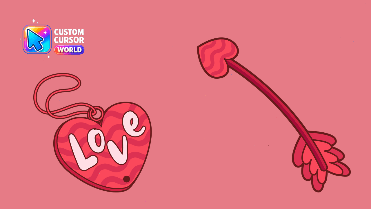 Прев'ю курсор-паку: Valentine's Day Custom Cursor Pack for Chrome and Edge