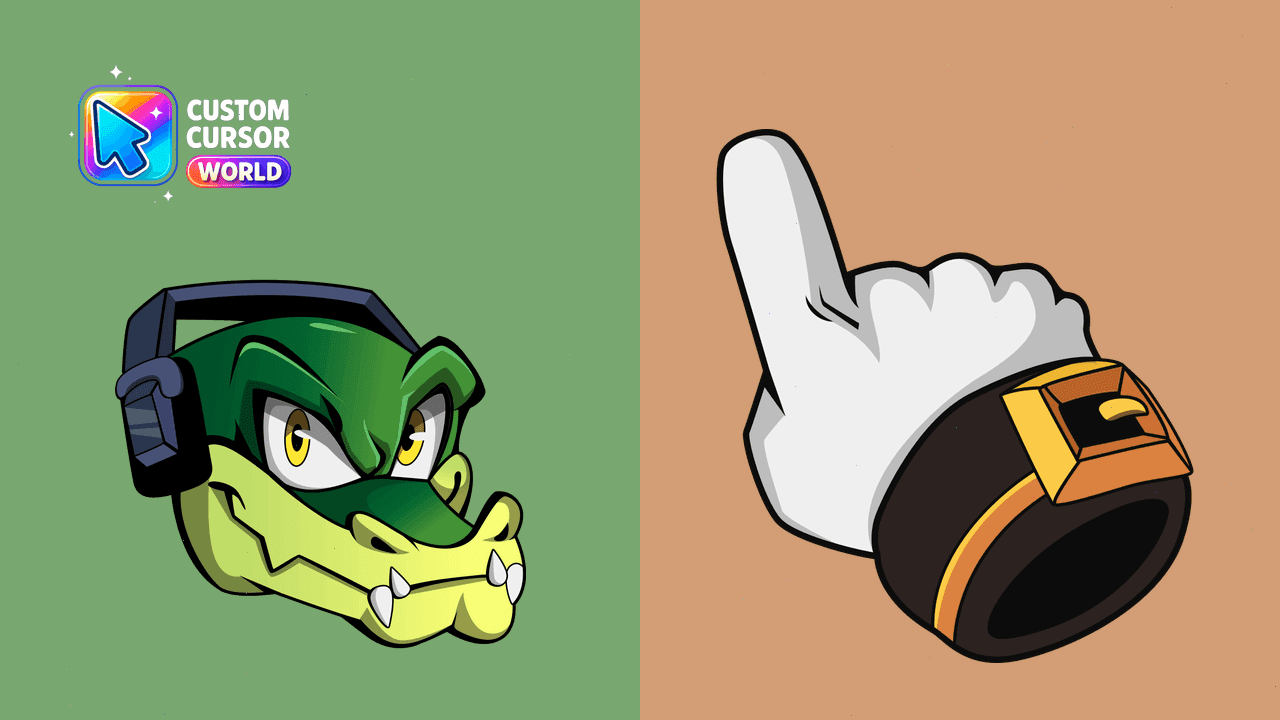 Прев'ю курсор-паку: Vector Crocodile Custom Cursor Pack for Chrome