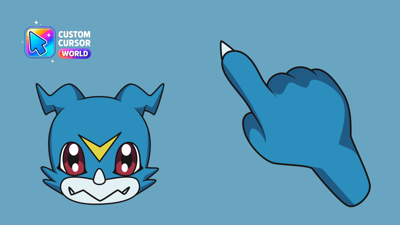 Прев'ю курсор-паку: Veemon Custom Cursor Pack for Chrome