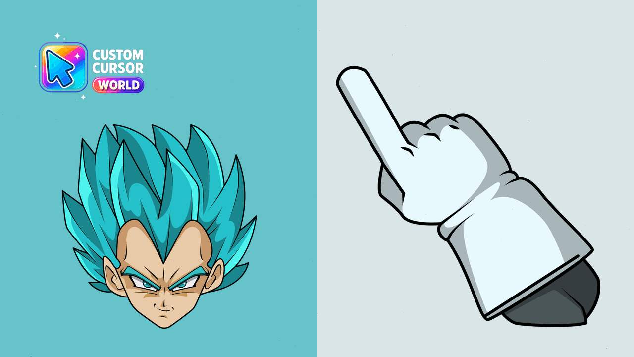 Прев'ю курсор-паку: Vegeta Custom Cursor Pack