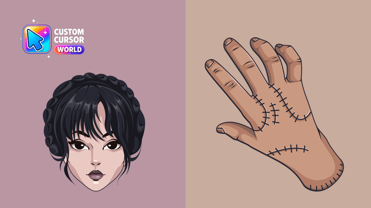 Прев'ю курсор-паку: Wednesday Addams Custom Cursor Pack