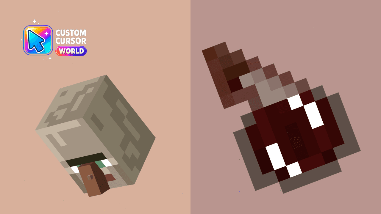 Прев'ю курсор-паку: Minecraft Witch Custom Cursor Pack for Chrome & Edge