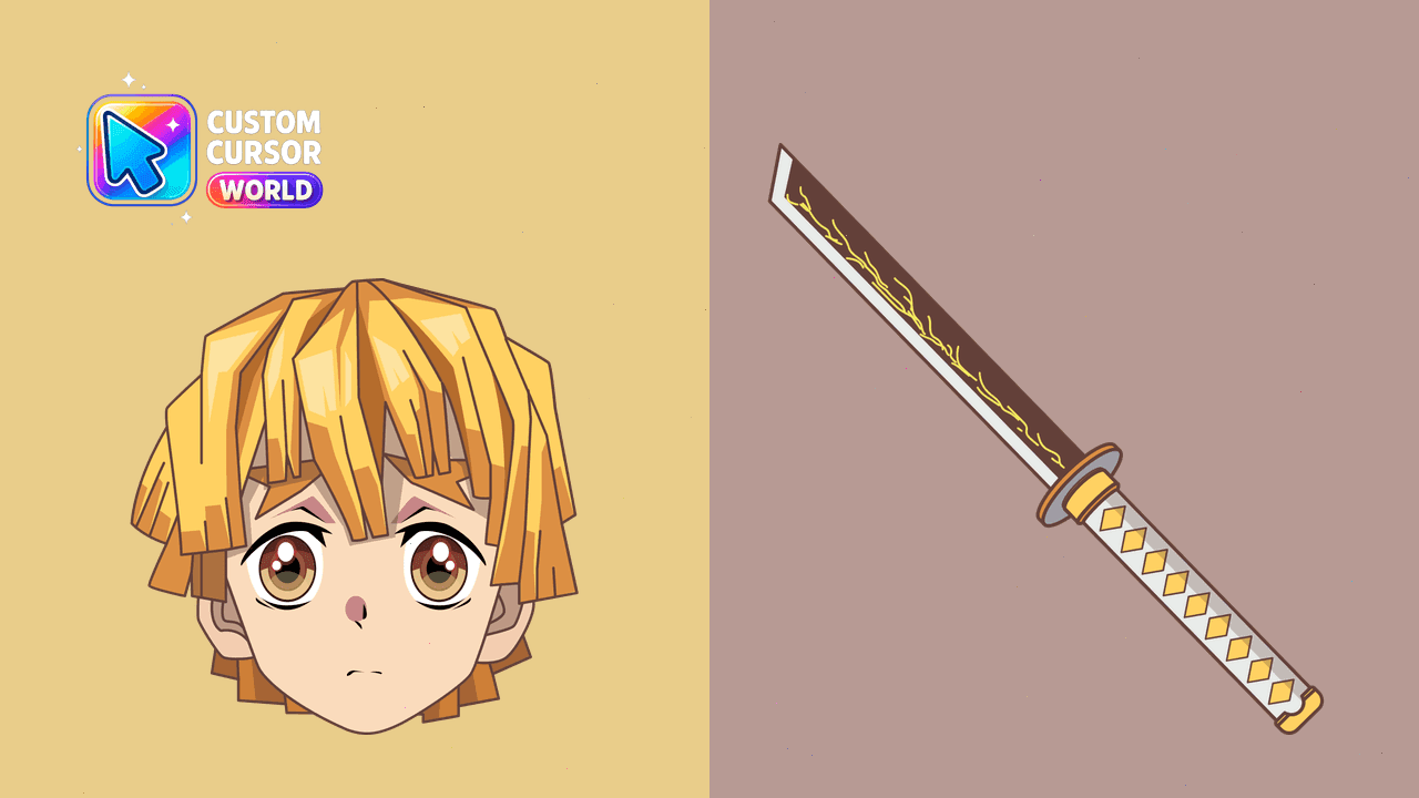 Прев'ю курсор-паку: Custom Cursor Pack - Zenitsu Agatsuma Designs