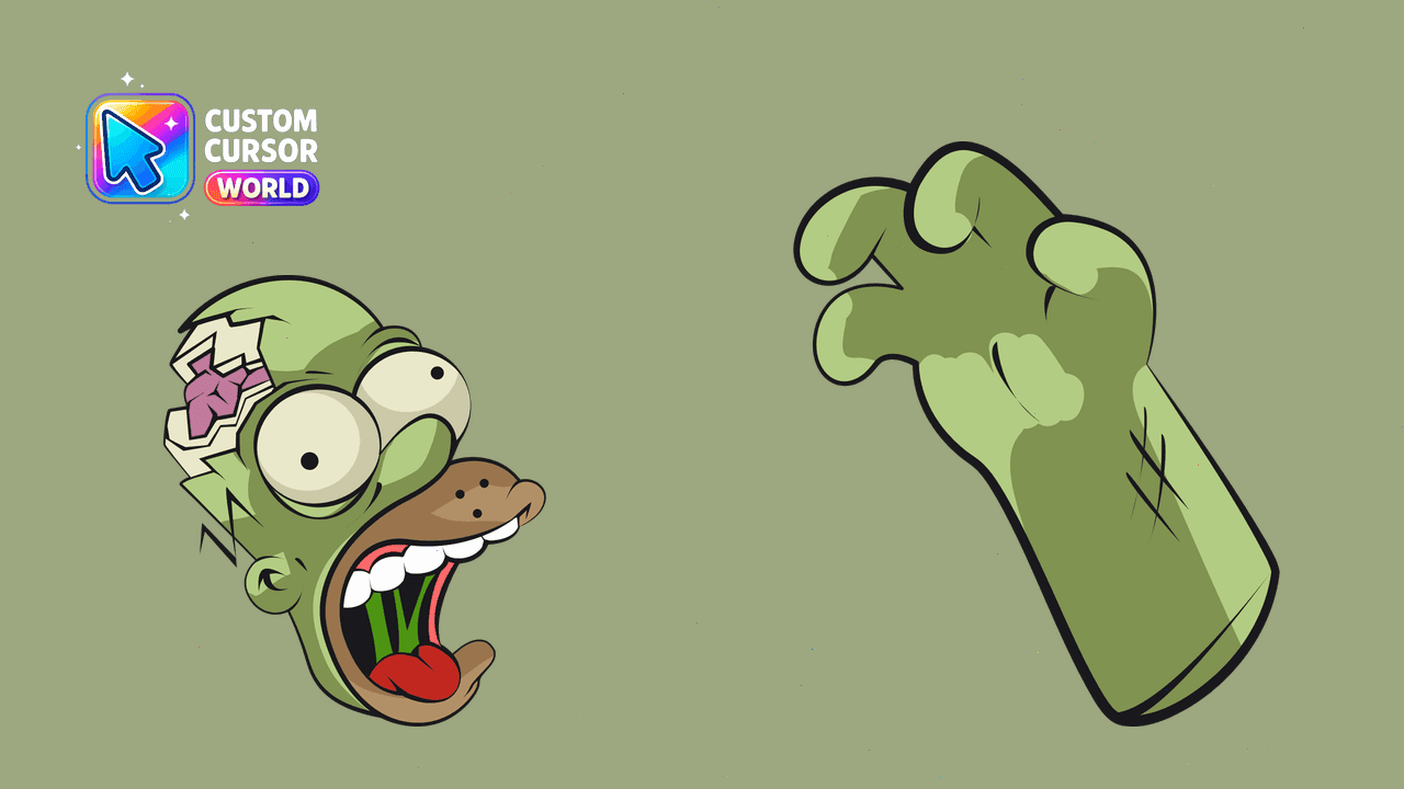 Прев'ю курсор-паку: Zombie Homer Custom Cursor Pack for Chrome & Edge