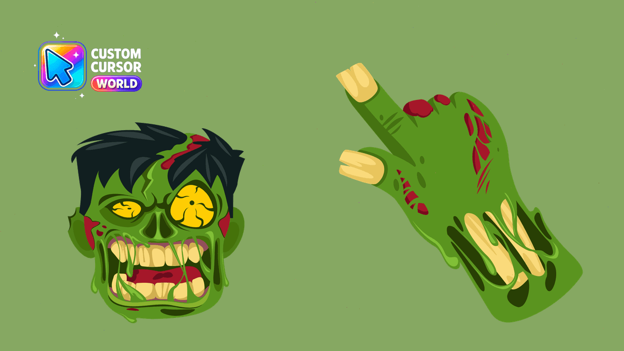 Прев'ю курсор-паку: Custom Zombie Hulk Cursor Pack for Halloween