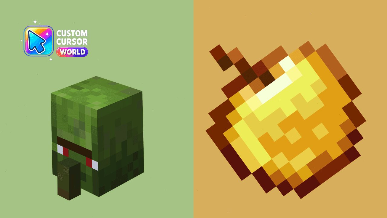 Прев'ю курсор-паку: Zombie Villager Custom Cursor Pack for Chrome & Edge